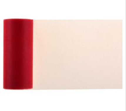 Dekoband T�llrolle, rot - 20m