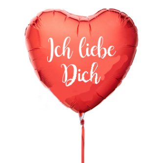 Folienballon Herz - Ich liebe Dich