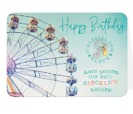 Gl�ckwunschkarte zum Geburtstag
