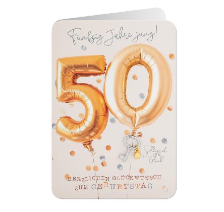 Gl�ckwunschkarte zum 50.Geburtstag