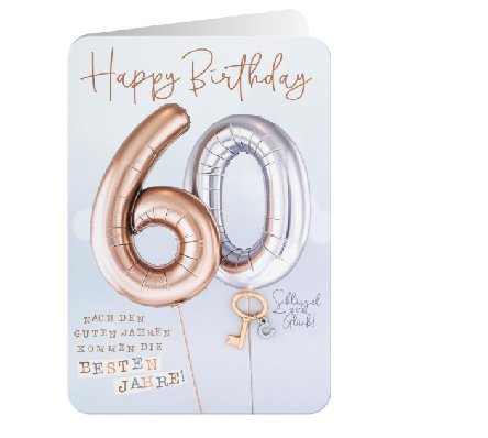 Gl�ckwunschkarte zum 60.Geburtstag