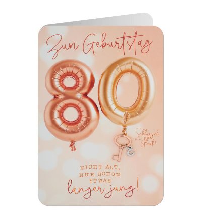 Gl�ckwunschkarte zum 80.Geburtstag