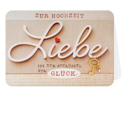 Gl�ckwunschkarte zur Hochzeit