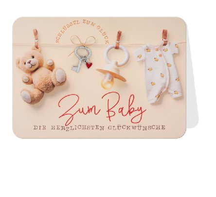 Gl�ckwunschkarte zum Baby