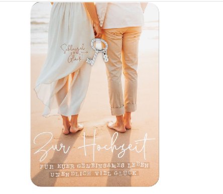 Gl�ckwunschkarte zur Hochzeit