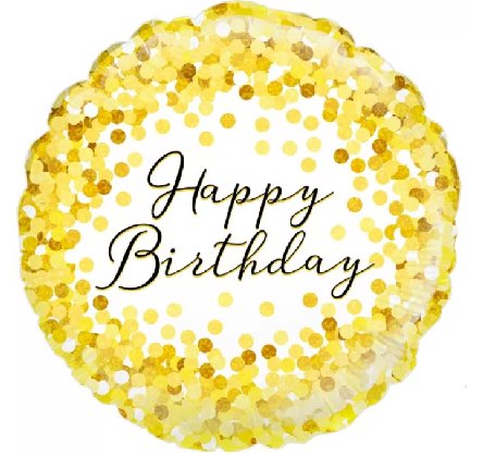 Happy Birthday Holographic Ballon