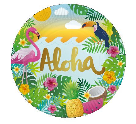 Aloha Pappteller, 8 St�ck