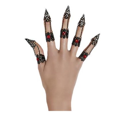 Gothik Metall Fingernagelringe