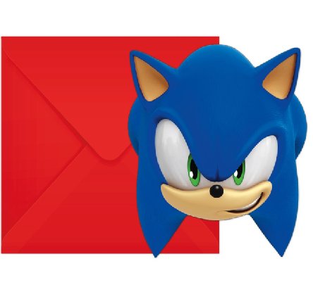 Sonic Einladungskarten mit Umschlgen