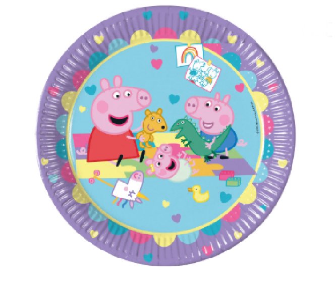 Pappteller Peppa Pig, 8 St�ck