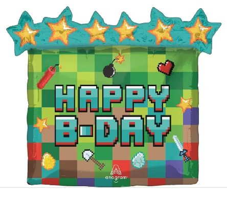 Pixel Party - Gaming Folienballon