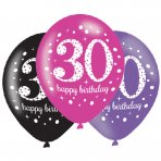 Luftballons Zahl 30 Happy Birthday
