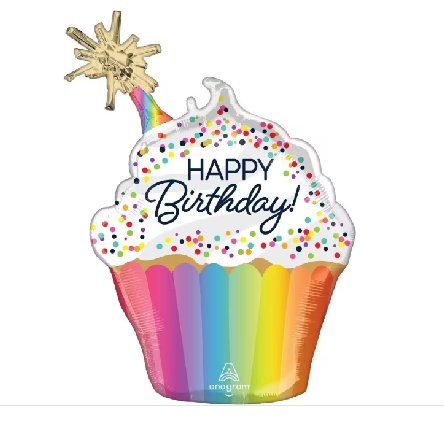 Folienballon Muffin Happy Birthday