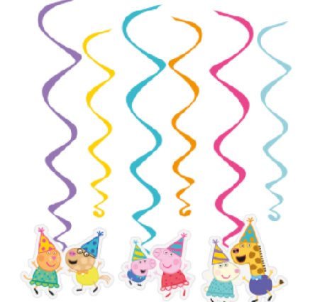 Deko-Spiralen Peppa Pig, 6 Stck