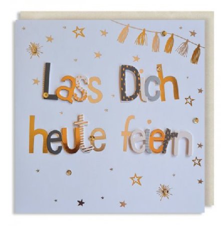 Glckwunsch Karte, 21 x 21 cm