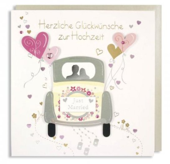 Hochzeit Karte 21 x 21 cm