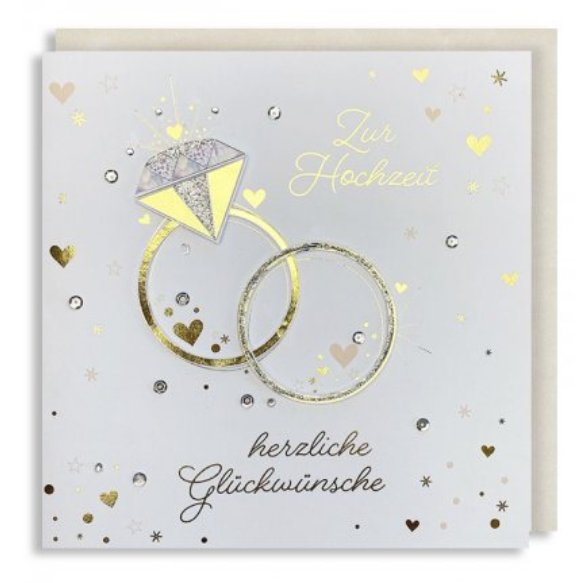 Hochzeit Karte 21 x 21 cm
