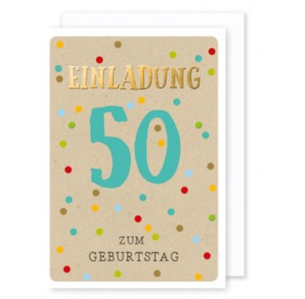 Einladungskarten zum 50. Geburtstag