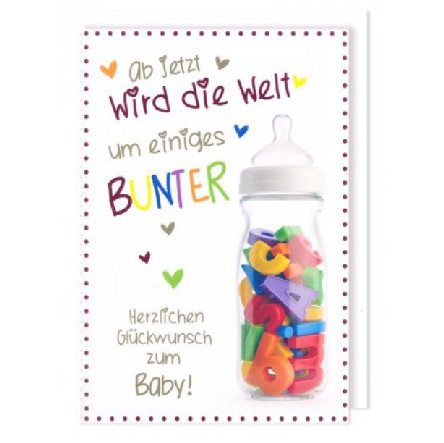 Avan la Vie - A4 Karte zum Baby