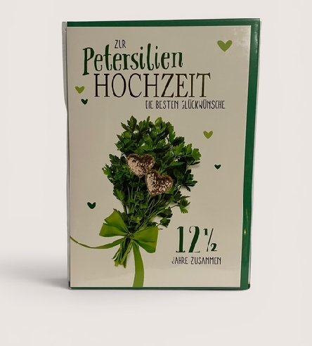 Gl�ckwunschkarte zur Petersilien Hochzeit