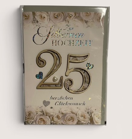 Gl�ckwunschkarte zur Silberhochzeit