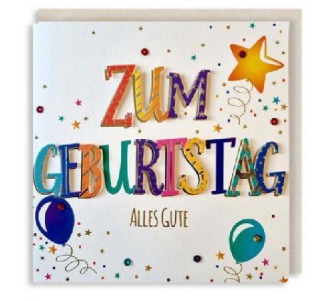 Zum Geburtstag Karte 21 x 21 cm