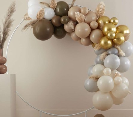 Ballonbogen Bausatz - Taupe,braun und Nude