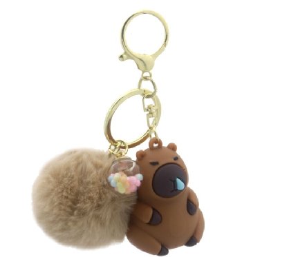 Capybara Schlsselanhnger mit Trne