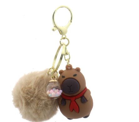 Capybara Schlsselanhnger mit Schal