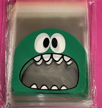 Monster Cellophantten,selbstklebend, 100
