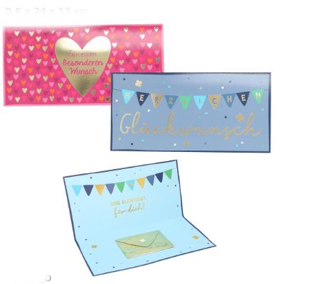 Wunscherf�ller Karte mit Geldbrief