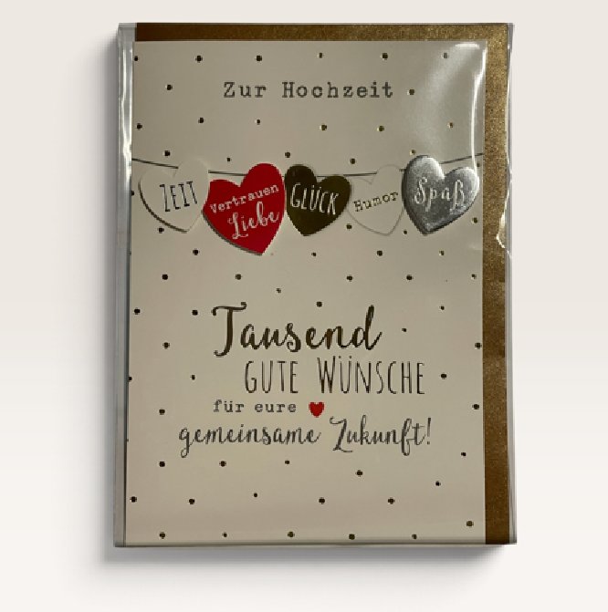 Gl�ckwunschkarte zur Hochzeit