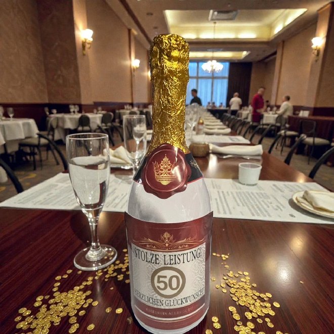 Flasche Goldhochzeit - bef�llbar