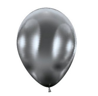 Ballons in glossy silber, 40 Stck - 12 cm