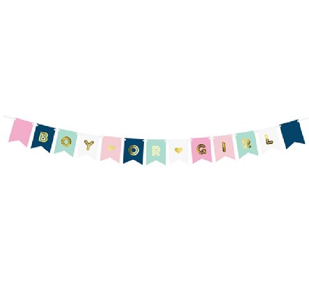 Bannergirlande - Boy or Girl