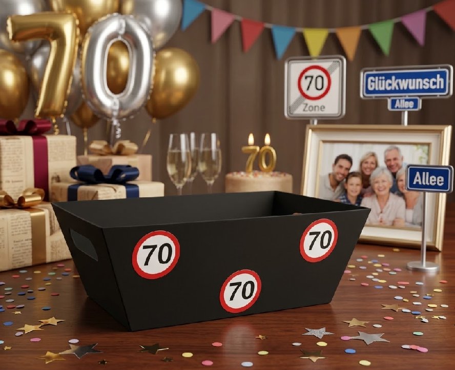 Geschenkschachtel zum 70.Geburtstag