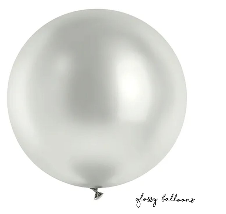 Riesenballon - � 100cm - Glossy - Silber