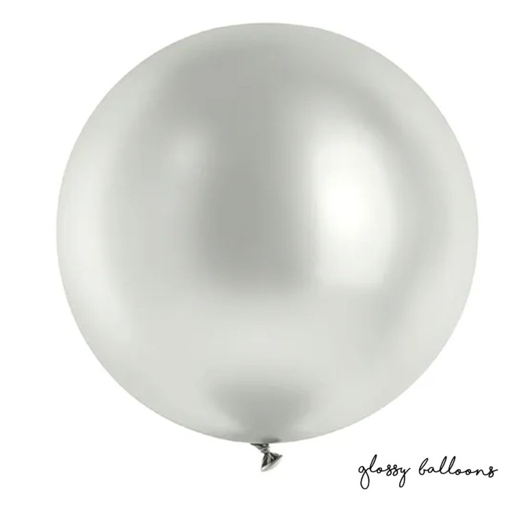 Riesenballon - � 60cm - Glossy - Silber