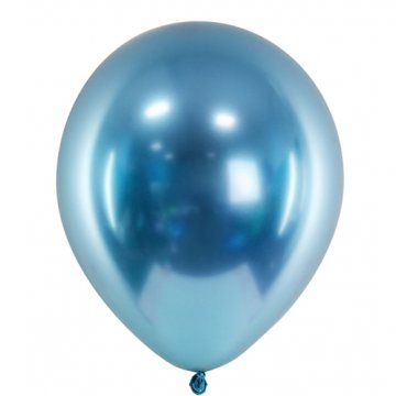50 Luftballons XL -  27cm - Glossy - Blau