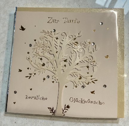 Taufe Karte 21 x 21 cm