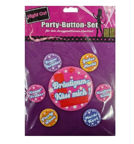 Br�utigam K�ss mich - Anstecker Set