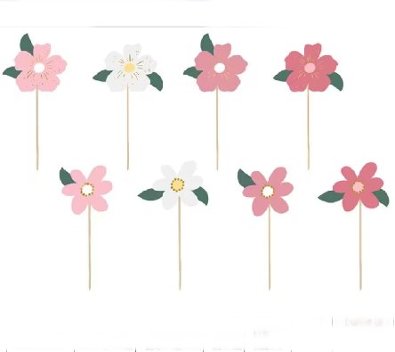Kuchenpicker Cake Topper Blumen