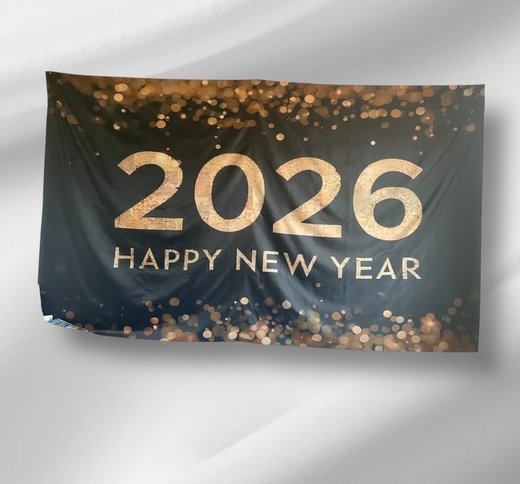2026 Silvester - Neujahr Hintergrundbanner
