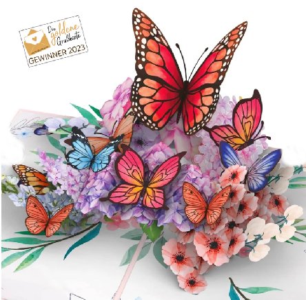 Pop-Up Karte Schmetterlinge