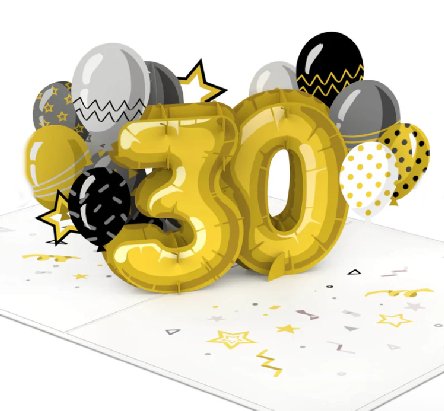 Pop-Up Karte zum 30. Geburtstag