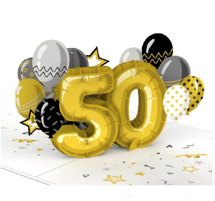 Pop-Up Karte zum 50. Geburtstag