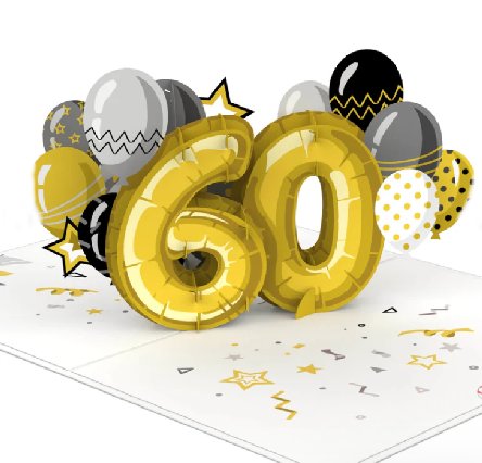Pop-Up Karte zum 60. Geburtstag