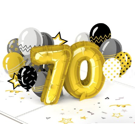Pop-Up Karte zum 70. Geburtstag