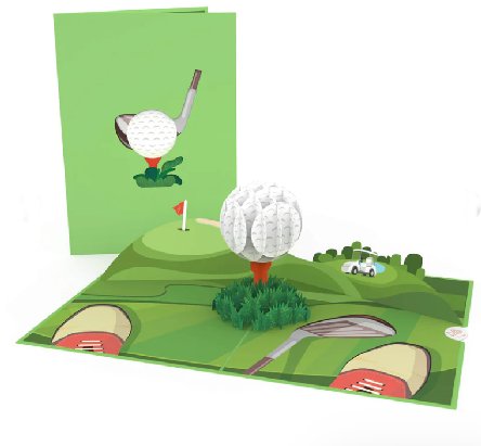 Pop-Up Karte Golfball