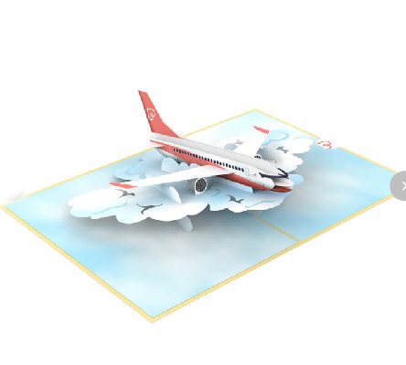 Flugzeug Pop-Up Karte